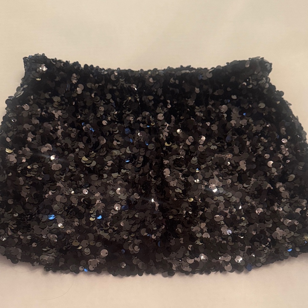 Black Sequin Mini Skirt - Sparkle Party Skirt